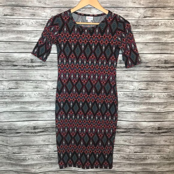 LuLaRoe Dresses & Skirts - LulaRoe Julia Dress Geometric Print XXS